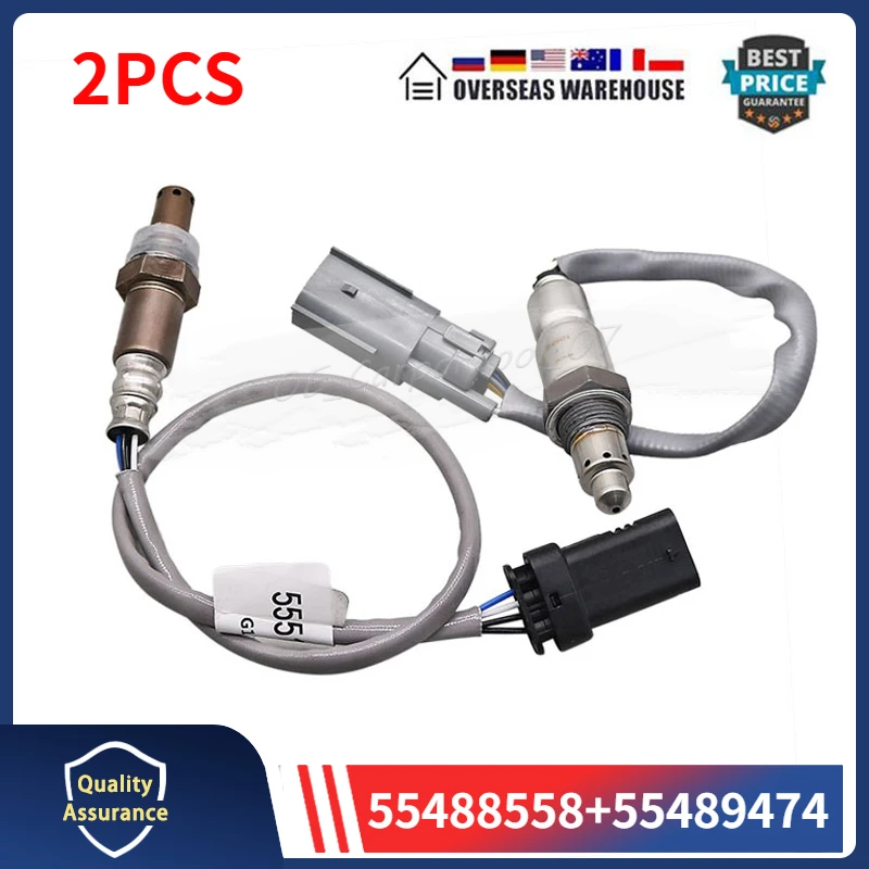 

55488558 55489474 Oxygen Sensor 2PCS For Buick Envision Cadillac CT4 CT5 CT6 XT4 XT5 Chevrolet Blazer Silverado 1500 GMC Acadia