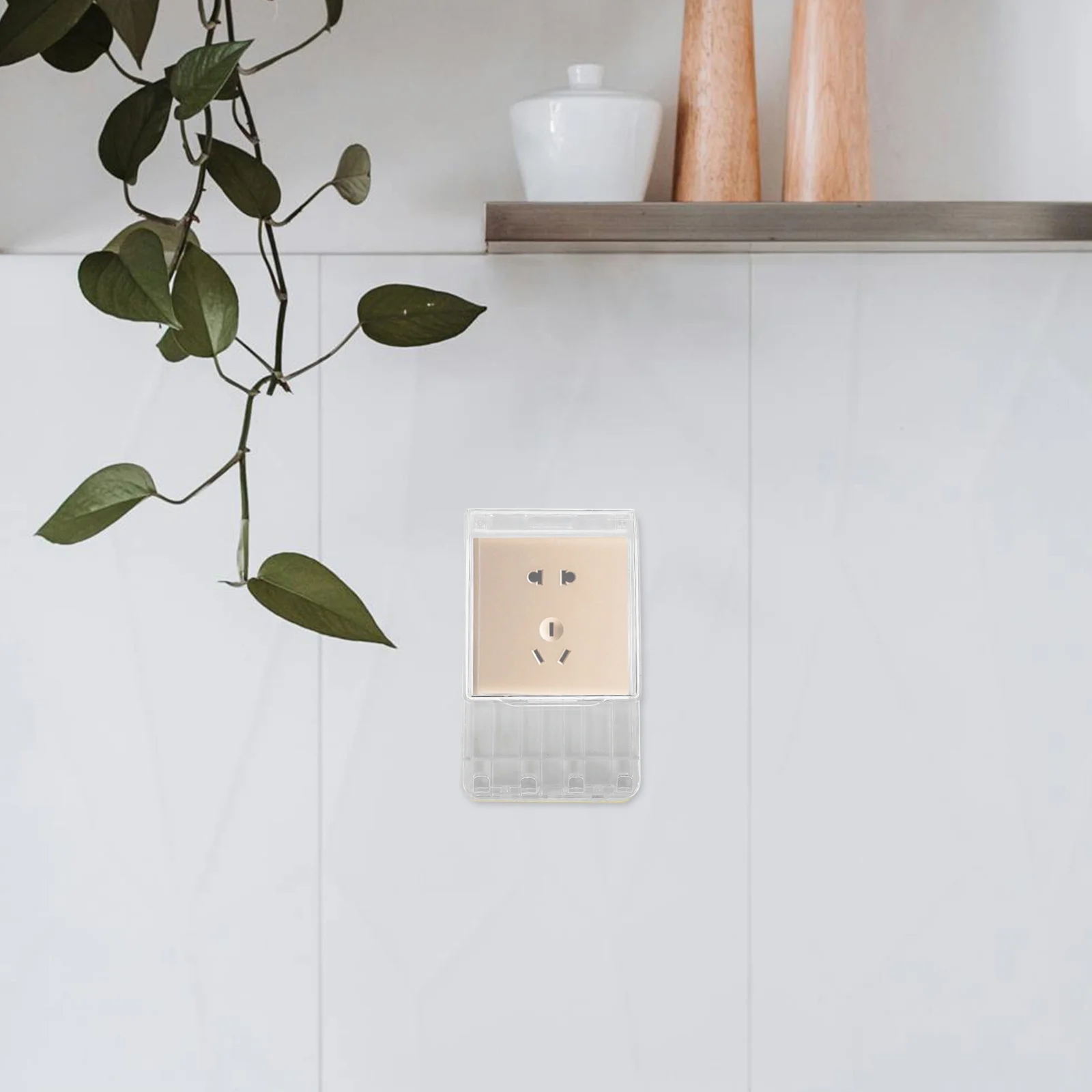 

2Pcs Waterproof Electrical Socket Cover 86-Type Adhesive Outlet Protector Bathroom Kitchen Hook Splashproof Storage