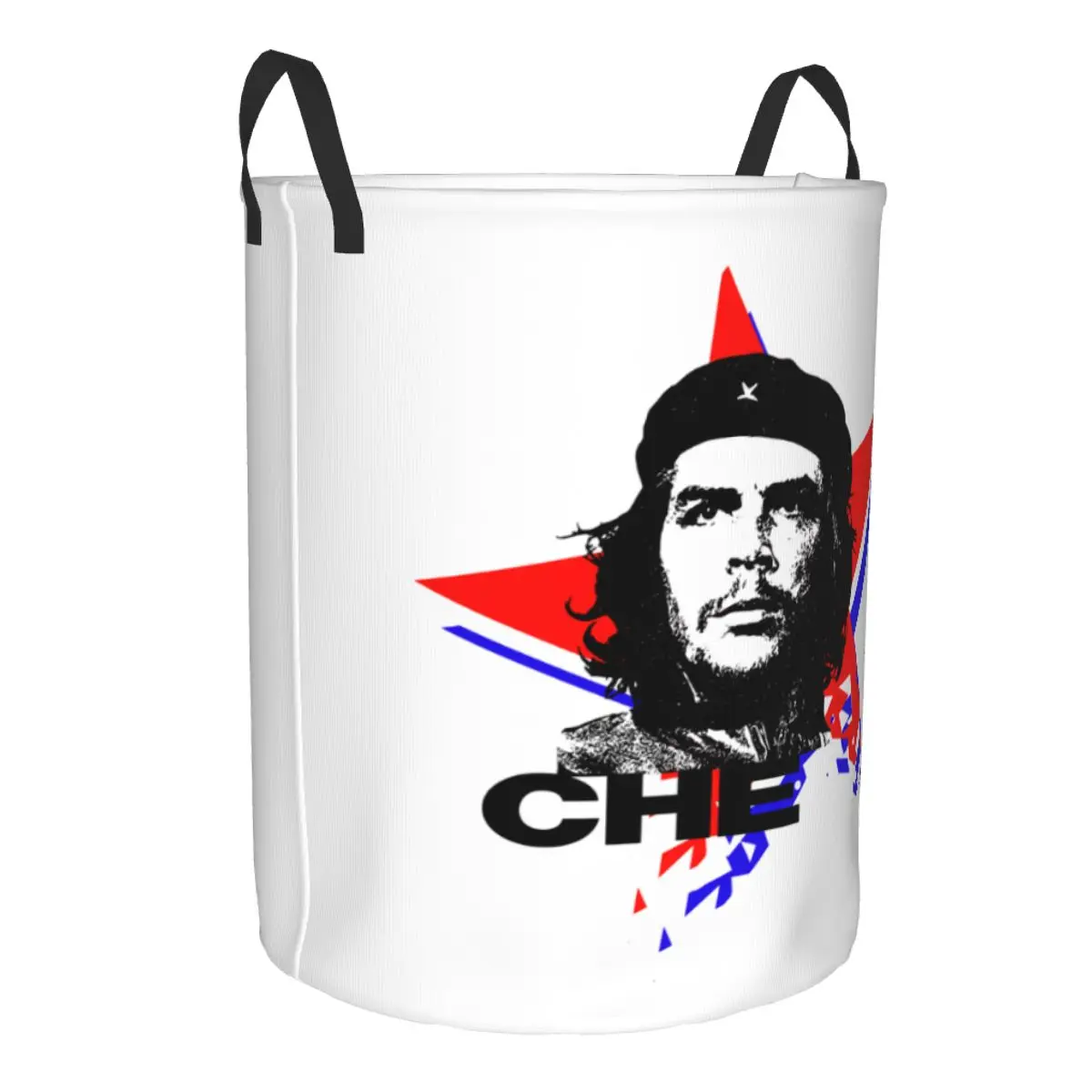 Custom Ernesto Che Guevara Hero Laundry Basket Foldable Cuba Cuban Revolution Clothes Hamper for Nursery Kids Toys Storage Bag