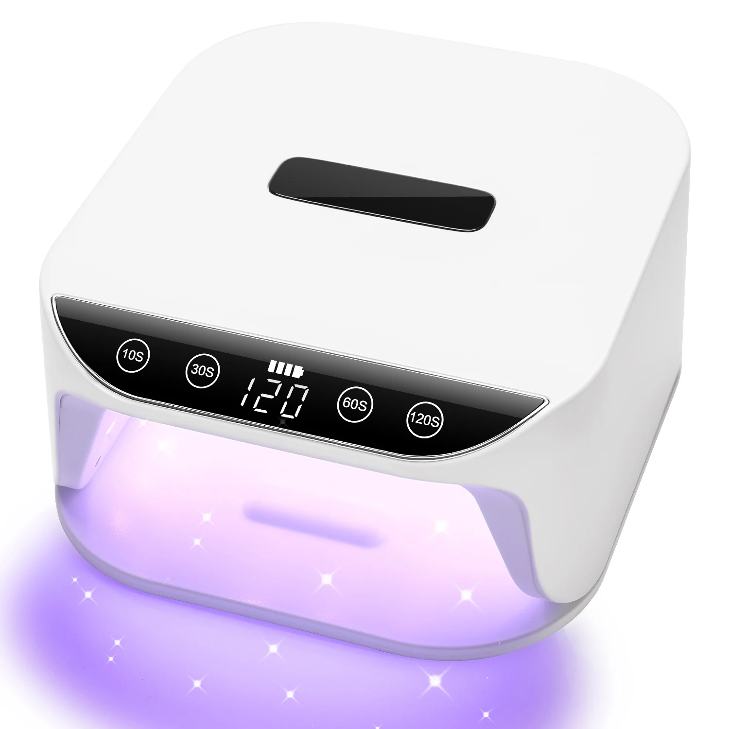 

Профессиональная УФ-лампа для ногтей, лампа для ногтей с LDC-дисплеем, 4-х таймерная сушилка для ногтей для салона гель-маникюра или «сделай сам» дома Белый