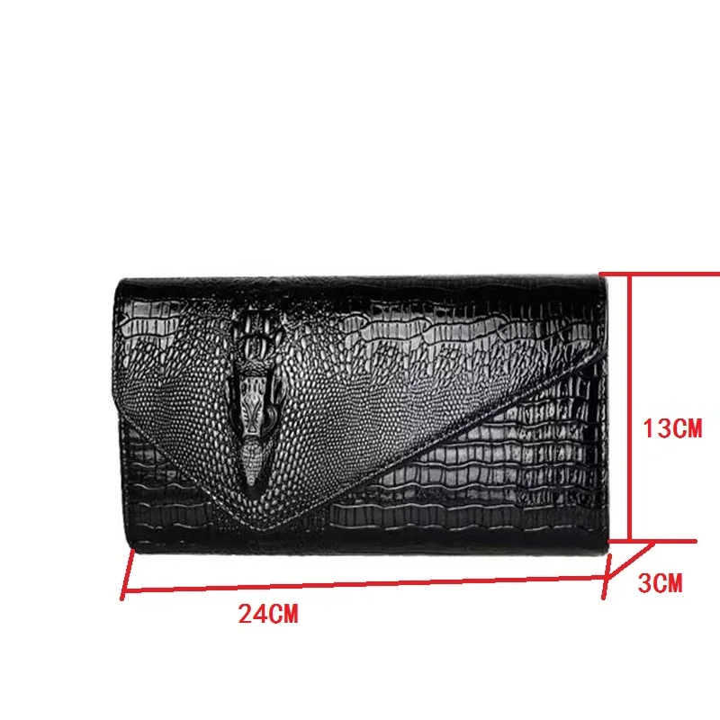 Bolsa de ombro feminina de couro crocodilo, bolsa de corrente casual feminina, bolsas tiracolo pequenas, tendência nova coreana, moda 2023