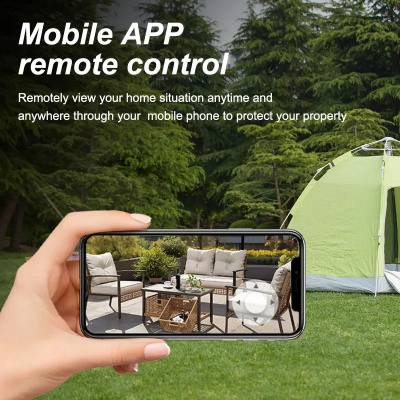 كاميرا مراقبة خارجية 2 ميجابكسل HD، 355 ° رؤية بانورامية، كشف الإنسان بالذكاء الاصطناعي، مقاوم للطقس، واي فاي داخلي/خارجي، يعمل مع Alexa #4