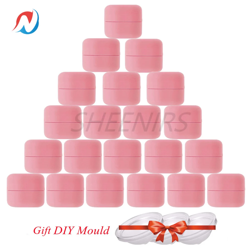

Sheenirs 24PCS 7g Empty Lip Balm Square Containers Tubes Refillable Chapstick for Make Natural DIY Lip Balm Lip Care 0.25 oz