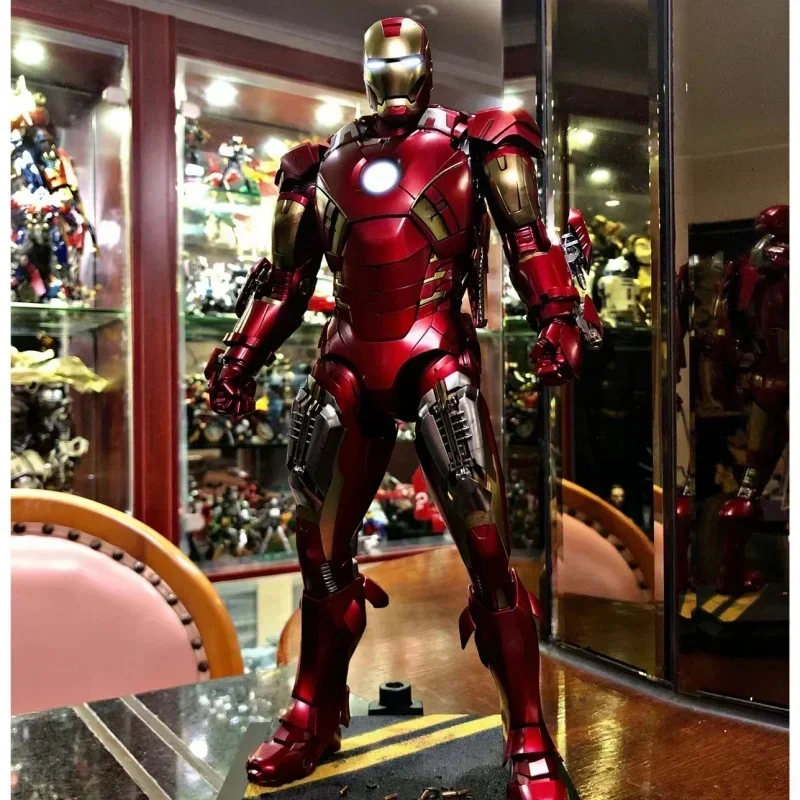 2024 Original 1/6 Mms500-d27 Marvel Avengers Alloy Iron Man Mk7 1/6 Anime Action Figure Collection Model Toys Kid Gifts