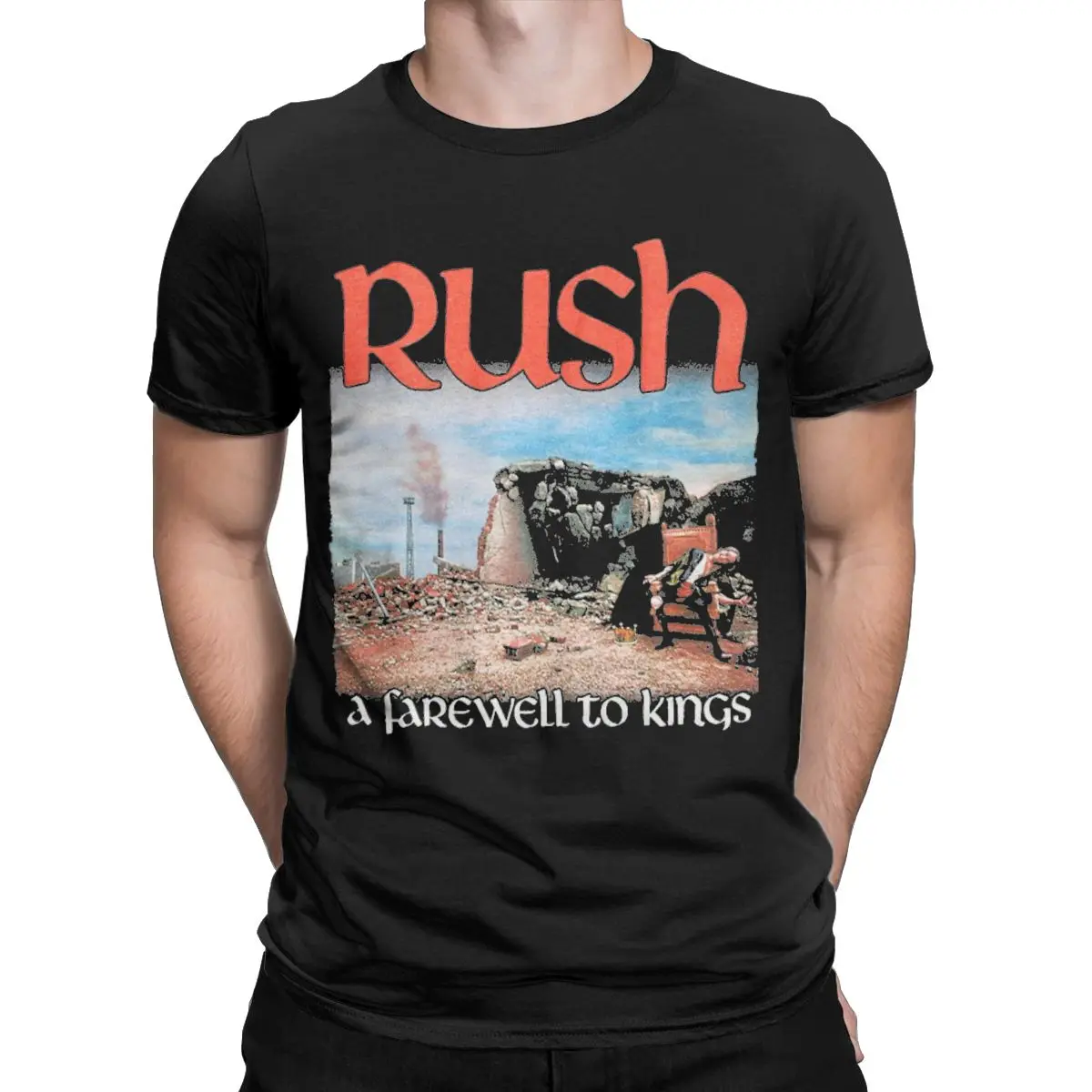 Unique Band Rush T-Shirt Men Crewneck Pure Cotton T Shirts Short Sleeve Tees Classic Tops