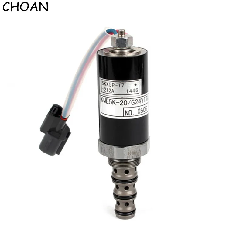 KWE5K-20/G24Y12A YN35V00005F2 Hydraulic Pump Proportional Solenoid Valve for Kobelco SK120-2 SK200-2 SK200-5 Excavator