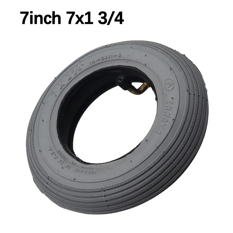 Thickened and Non-Slip 7x1 3/4Inner Tube Outer Tyre Pneumatic Tires for 7 Inch Electric Wheelchair Front Wheel Accessories