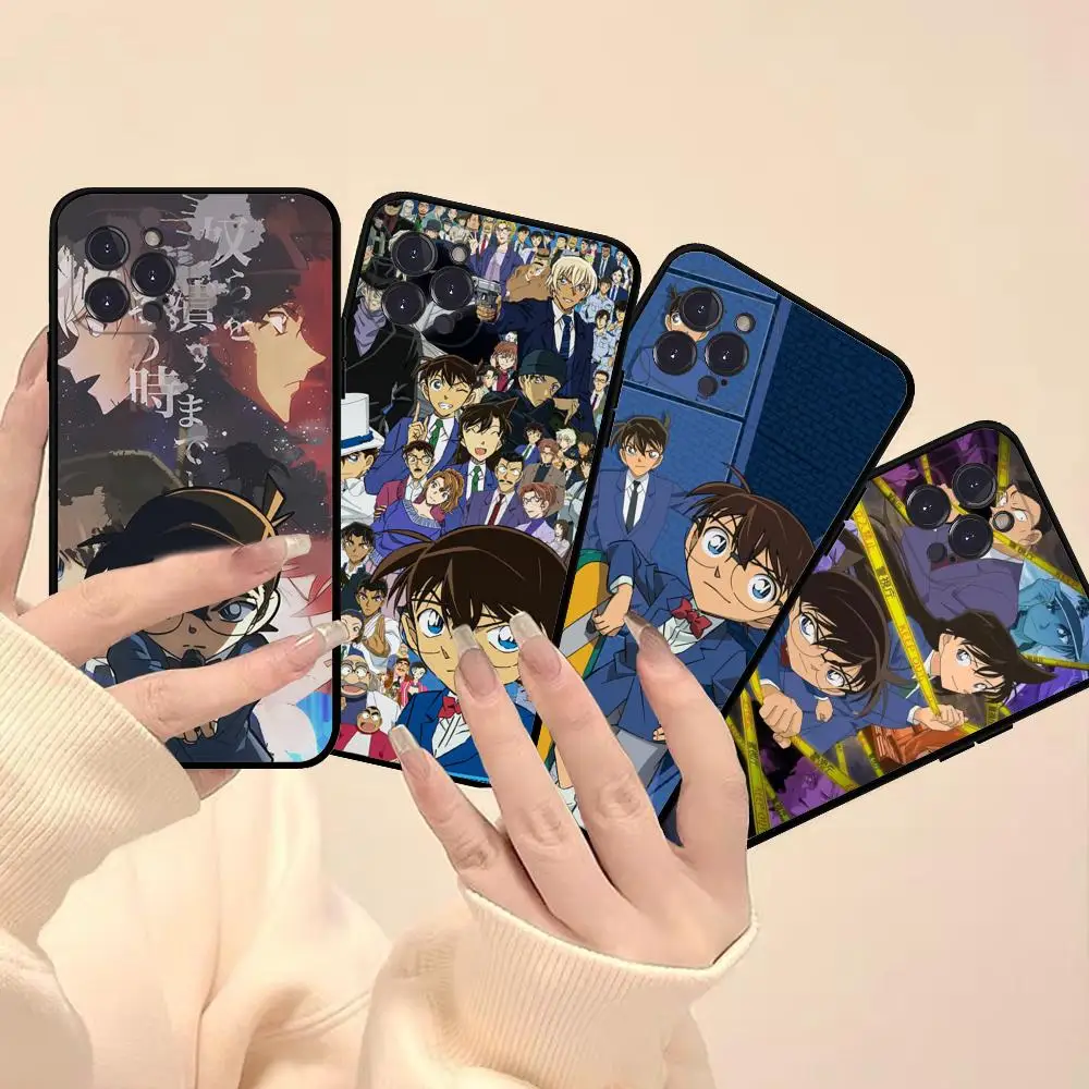 Anime D-DetectiveS C-ConanS Phone Case for iPhone 15 8 7 6 6S Plus X SE 2020 XR XS 14 11 12 13 Mini Pro Max Mobile Case