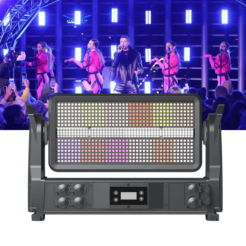 

Сценический световой прибор AOPU IP65 1000W RGB 4-в-1 с эффектом стробоскопа и вращающейся головой, управление DMX512, для ночных клубов, дискотек и шоу