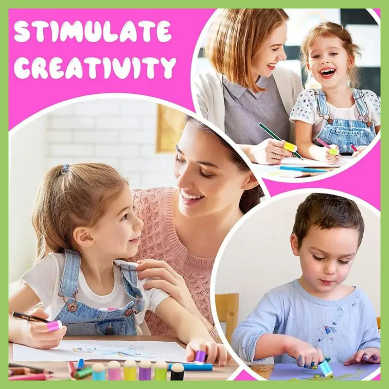 

40 упаковок губки для пальцев Daubers с футляром для хранения для рисования художественных чернил, поделок, изготовления мелов для карточек «сделай сам», прочная, простая в использовании