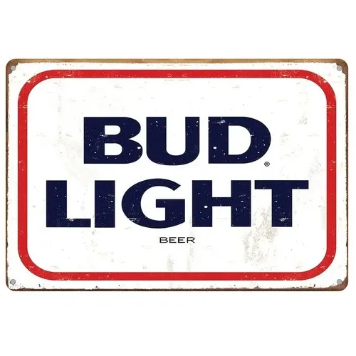 Bud Light Bier Vintage Neuheit Metallschild; Wandkunst