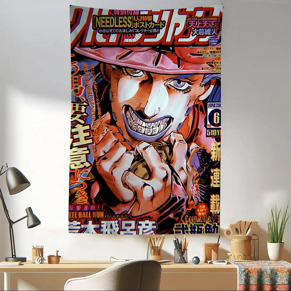 Anime JoJo's Bizarre Adventure Cartoon Tapestry Home Decoration Hippie Bohemian Decoration Divination Home Decor