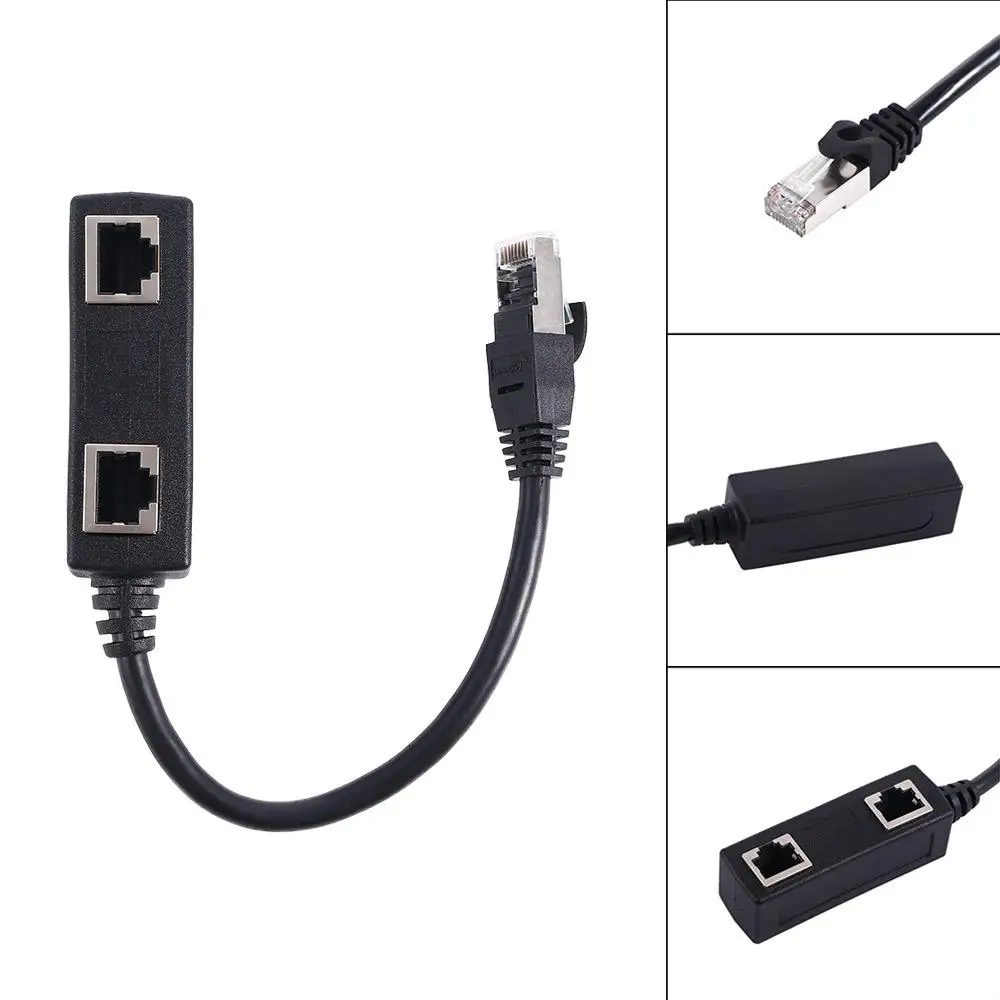 Digital Cables for Networking Extension LAN Ethernet RJ45 Splitter RJ45 Connector Extender Adapter Cable Network Connector