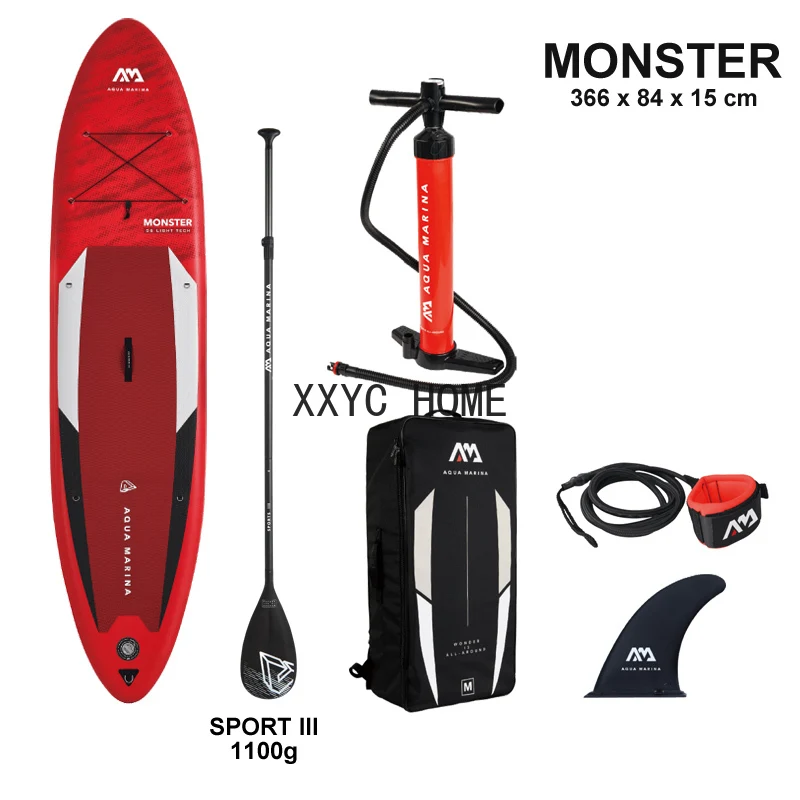 366*84*15cm inflatable surfboard stand up paddle board MONSTER surf water sport board boat dinghy raft