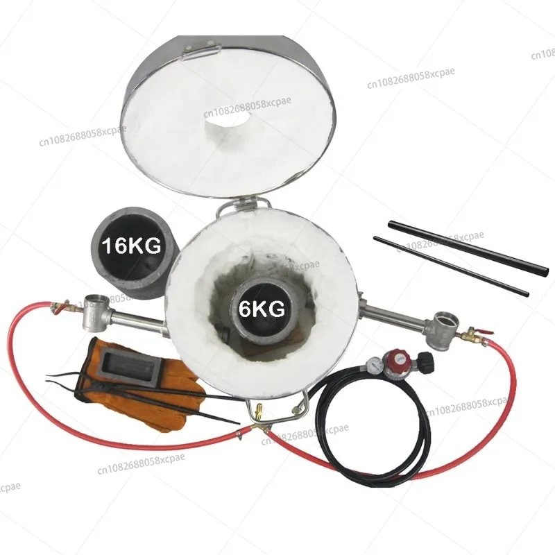 16 كجم فرن معدني 1450 درجة النحاس الذهب والفضة والمجوهرات الألومنيوم فرن صهر الذهب لصنع الأدوات