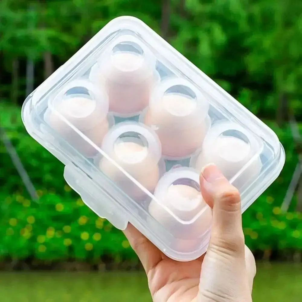 Plastic Egg Storage Box 6/15/24 Grids Anti-collision Refrigerator Egg Organizer with Lid Space Saving Egg Protector for Kitchen