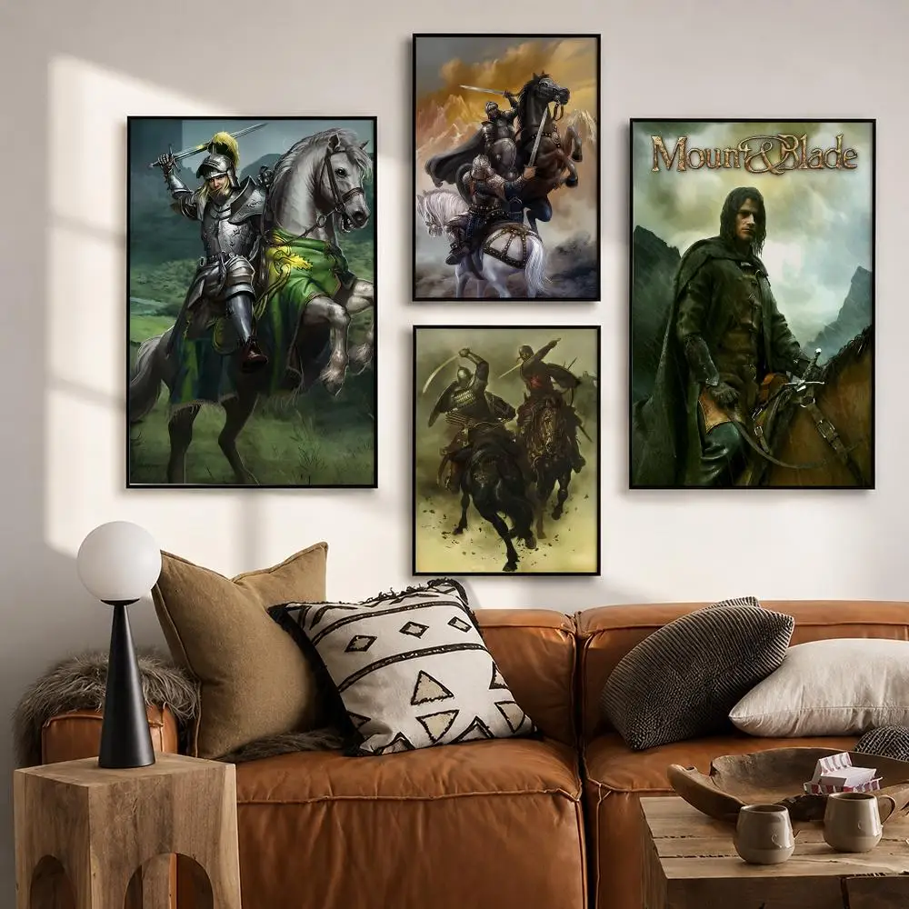 Video Game Mount & Blade Poster HD poster wall art self-stick no-residue for home cafe office great gift
