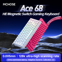 MCHOSE Ace 60/68 Gaming Keyboard Magnetic Switch, 16M RGB, 0.1ms Latency, 128K Scan Rate, Adaptive Calibration, Compact Layout