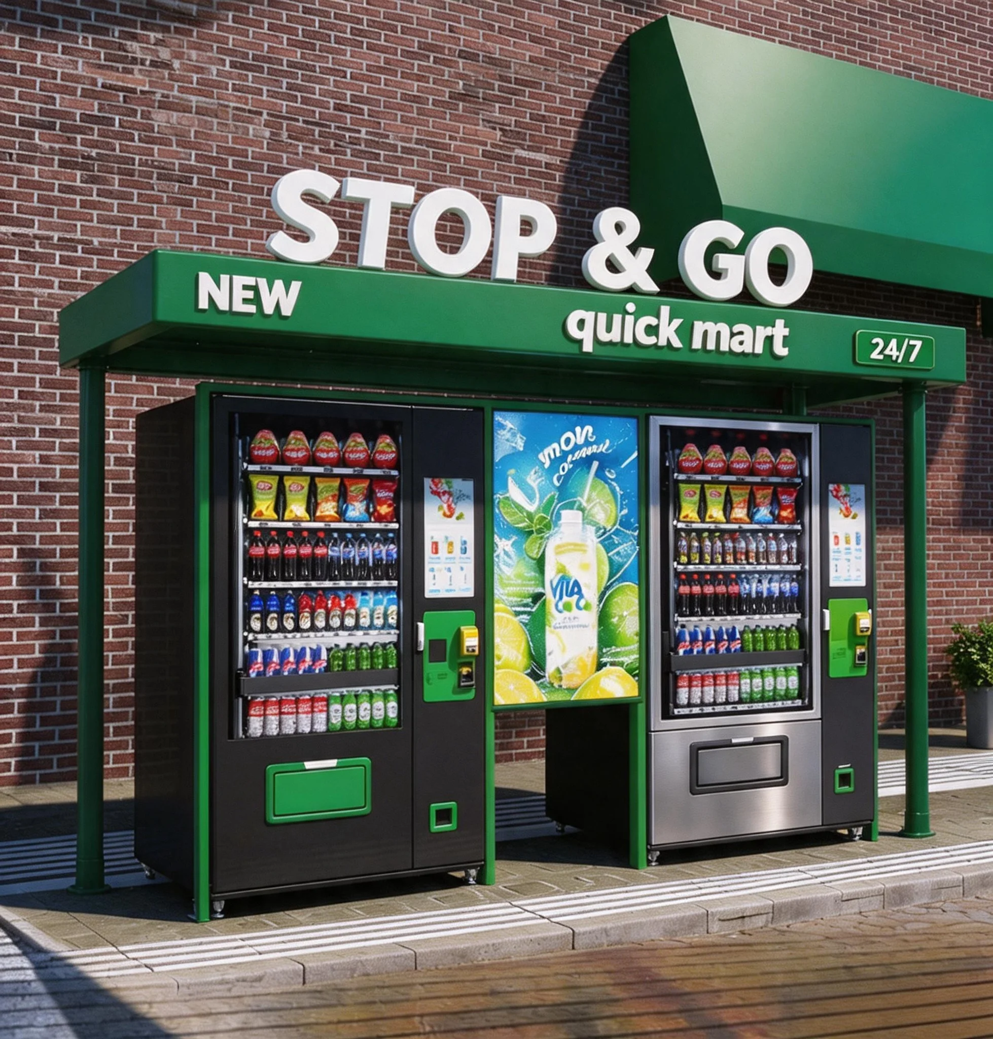 Custom 3D Letter Sign LED Illuminated Signs for Vending Machines Self-Service Retail Stations Unmanned Convenience Stores