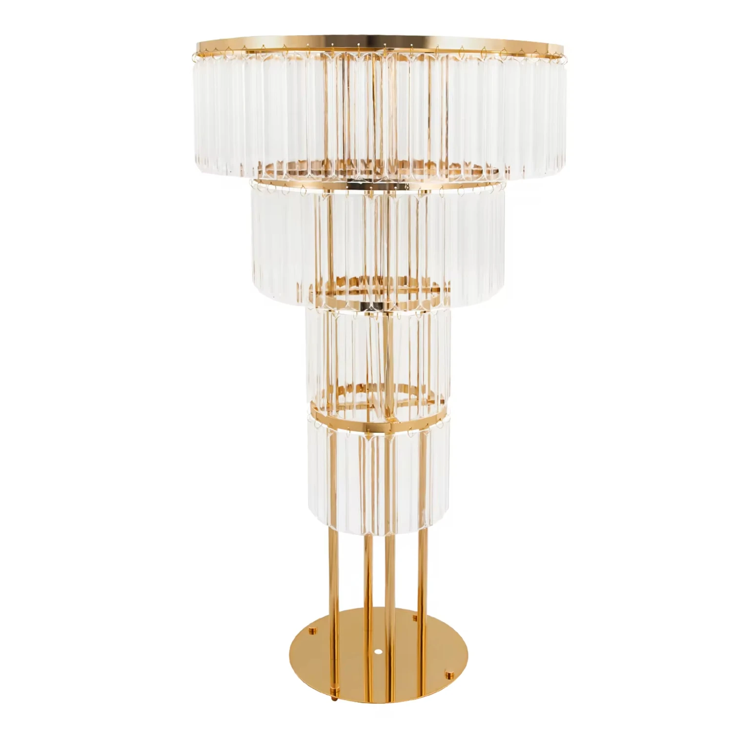 

Gold Acrylic Wedding Flower Stand - 4 Tiers a Grand Wedding Display