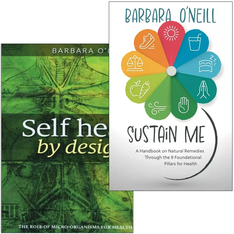 

2 Books Self Heal By Design / Sustain Me By Barbara O'neill Guide Book in English Paperback