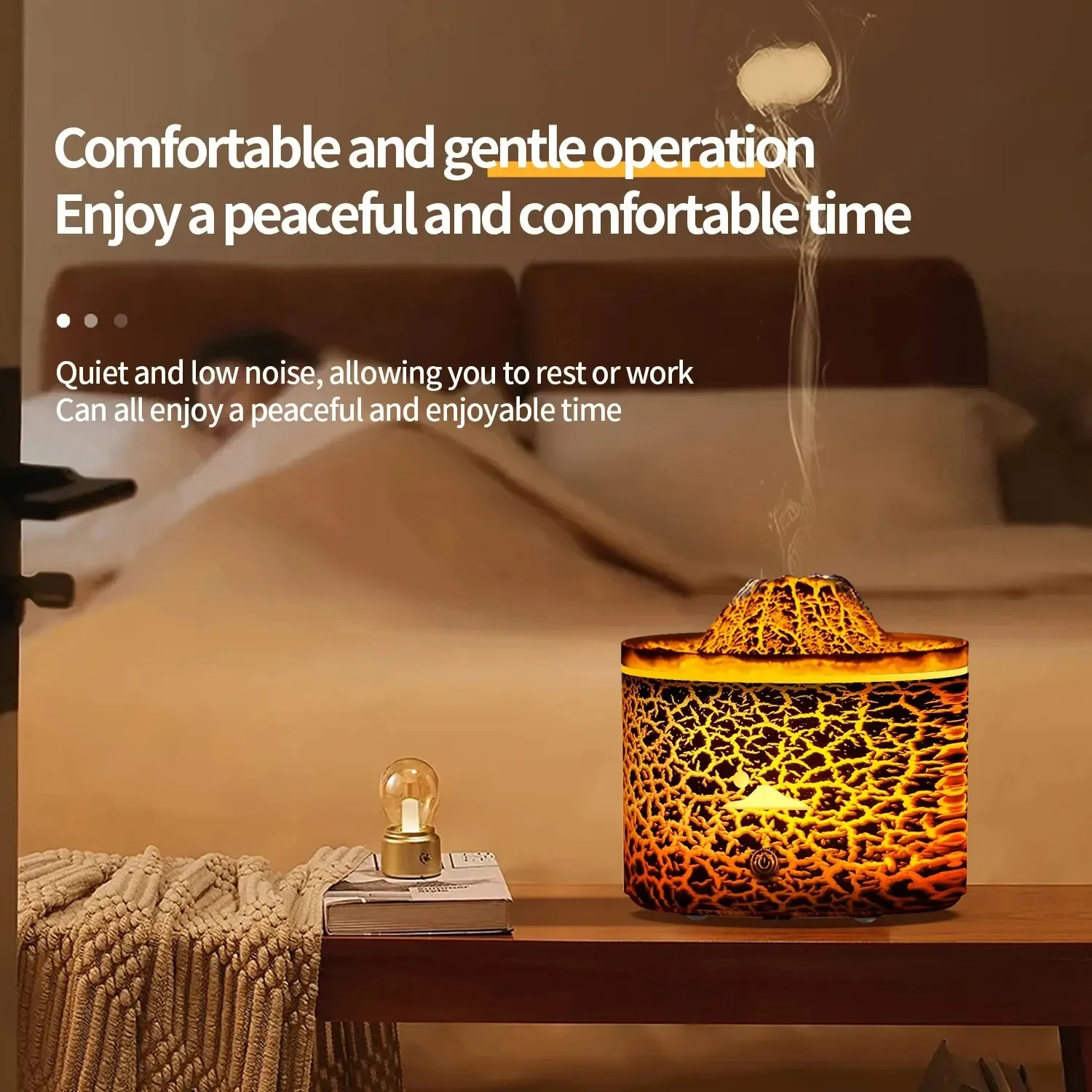 Plug in Volcano Aromatic Diffuser 230ml Cool Mist Aromatherapy Essential Oil Diffuser 3-speed timer for Home Car Room Fragrance