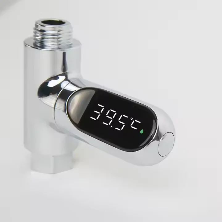 Self-generated LED display ABS/PC eight-piece set, environmentally friendly waterproof and durable water thermometer