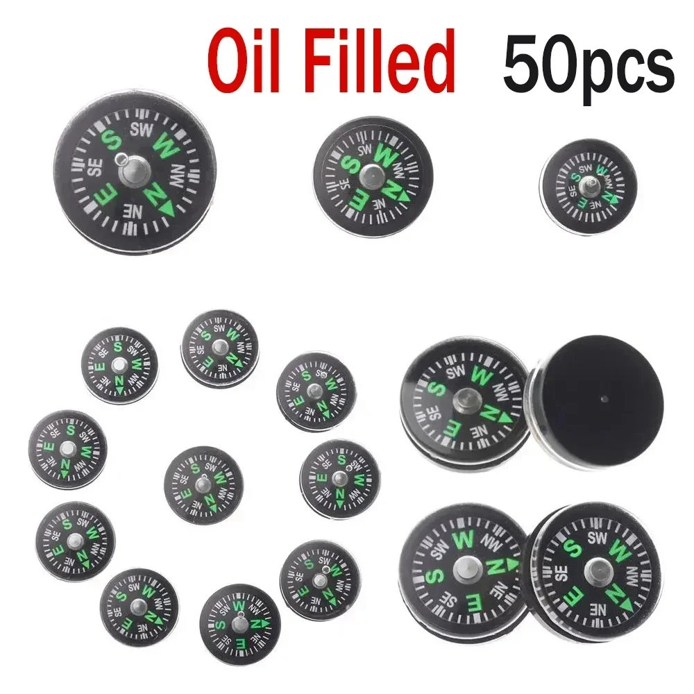 

1/50/100 PCS Mini Camping Hiking Oil Filled Compass Navigation Handheld Accurate Compass Survival Compasses Practical Guider