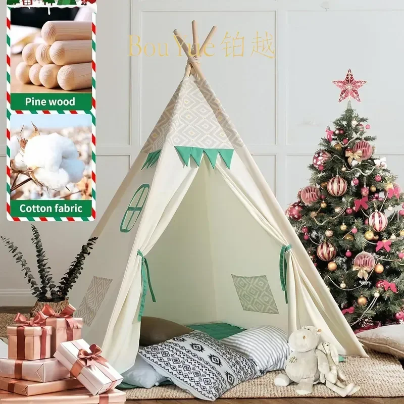 Kids Play Tent Indoor Outdoor Children Game House Baby Toy Room Princess Castle Triangle Teepee for Boys Girls