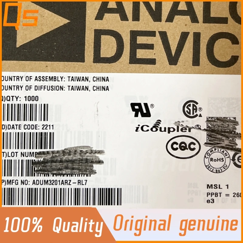 New Original ADUM3201ARZ-RL7 ADUM3201ARZ SOP-8 Dual channel Digital Isolator