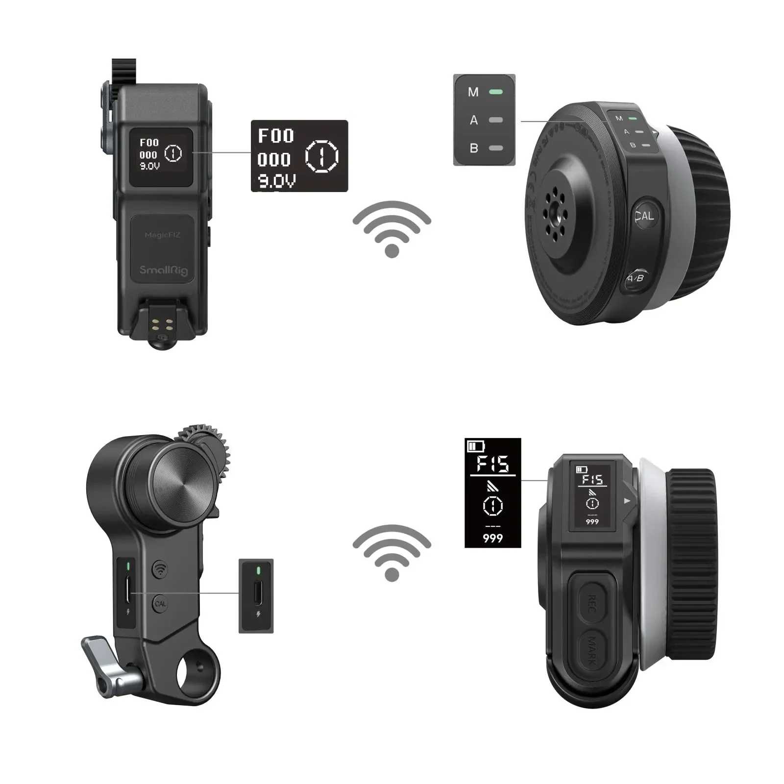 SmallRig 4295 Wireless Handwheel Controller (Lite) 4296 Wireless Follow Focus Kit (Lite) 4297 Wireless Receiver Motor (Lite)