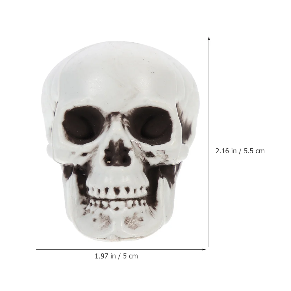 

10Pcs Mini Skulls Halloween Head Scary Photo Props Party Accessory Mini Skulls for Halloween Haunted House Decoration