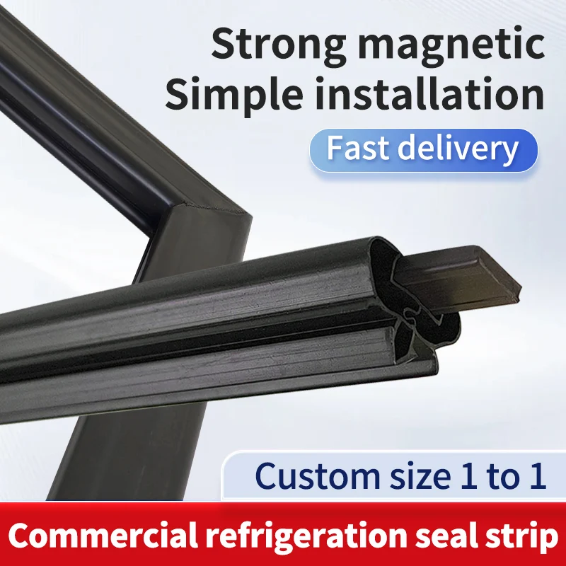 

8m Custom Hotel Commercial Refrigerator Door Seal Strip Cold-Resistant Easy-Clean Fitting