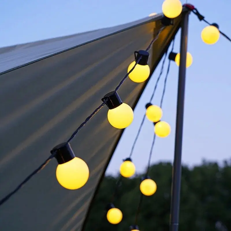 1PC LED Solar Light String,Outdoor White Balls Decoration Lights Hanging Lights For Garden,Yard,Patio,Balcony,Camping&Holidays