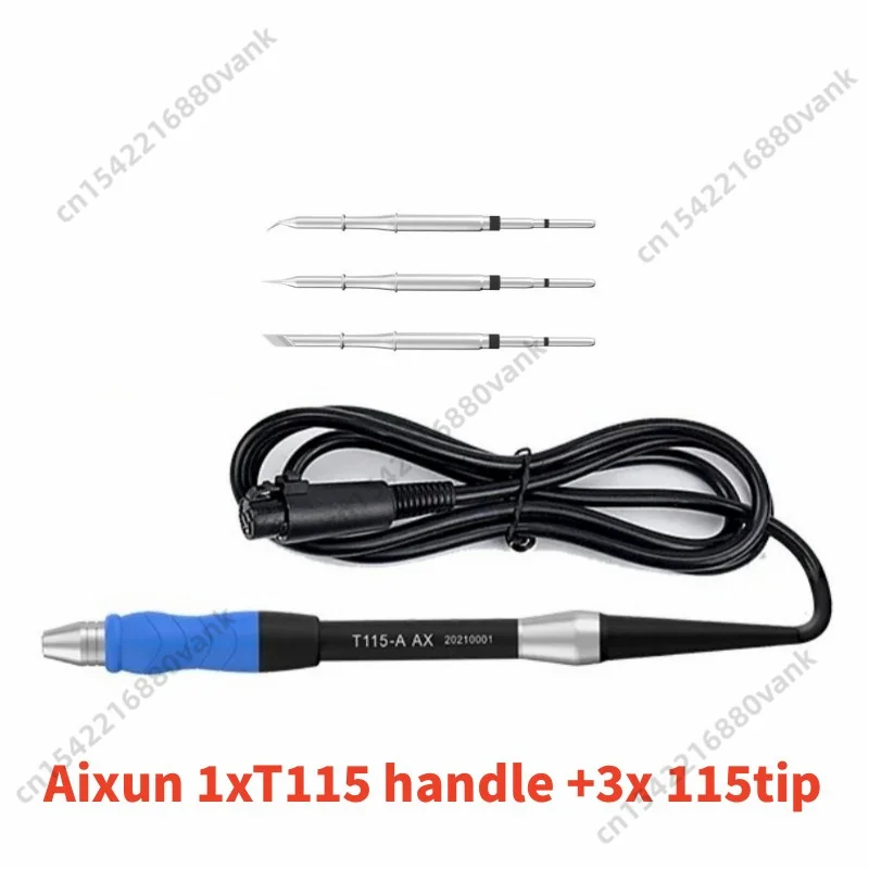 Original Aixun T115 Handle Tips for AIXUN T420D T420 T405 T380 T3B T3BS Kit C115 Soldering Iron Tips Replacement Tools