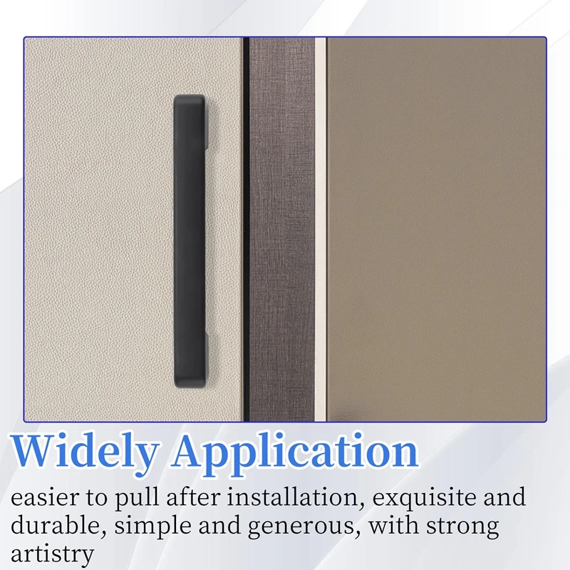 ABXH 10 قطعة مقابض سوداء لمقابض خزانة الأثاث ومقابض المطبخ مقابض الأدراج مقابض الخزانة