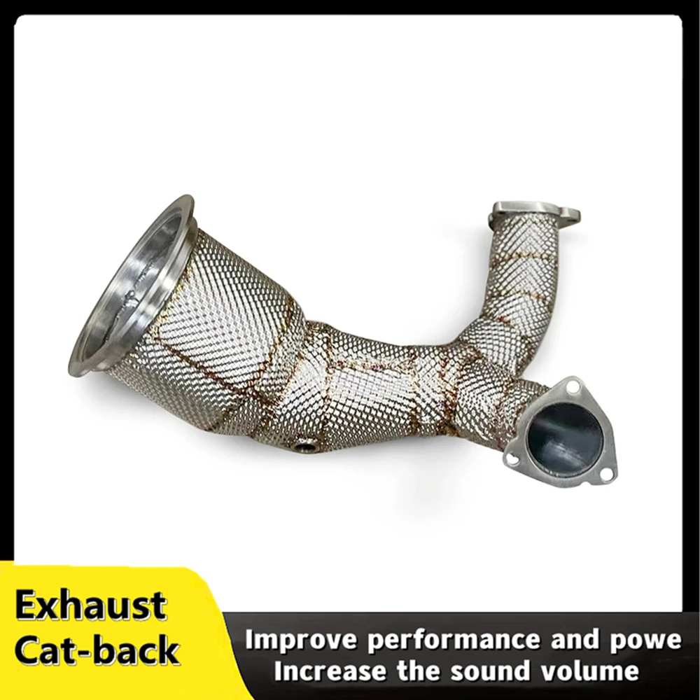 

Для Audi S4 S5 B9 3.0T 2019-2023 Высокопроизводительная выхлопная труба из нержавеющей стали с изоляцией