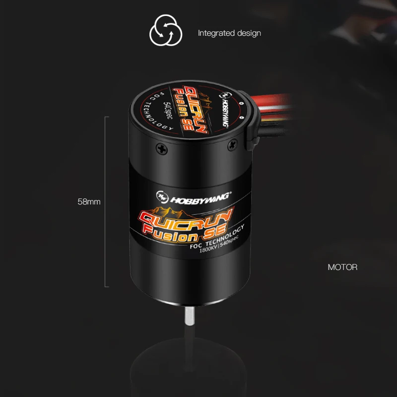 

HOBBYWING QuicRun Fusion SE 40A 1200KV 1800KV Двигатель 2-в-1, применяемый к 1/10 TRX-4 SCX10 RC полосовой автомобиль