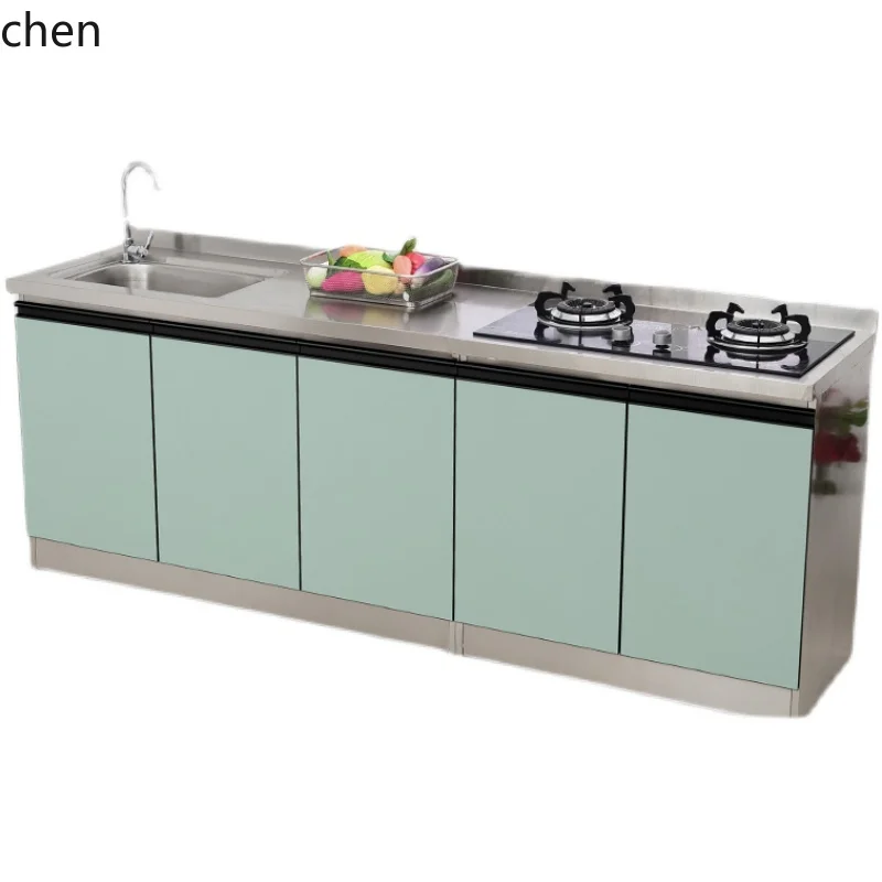 Stainless Steel Kitchen Cabinet Kitchen Bowl Cabinet Stove Top Overall Storage Sink Cabinet