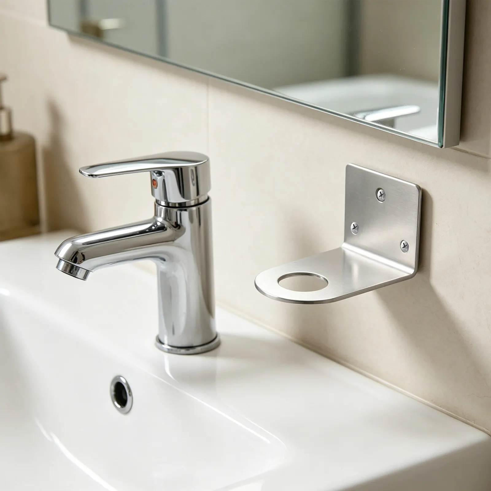 Right Angle Stainless Steel Faucet Wall Bracket Water Purifier Mounting Plate Faucet Holder Kitchen Filter Support Hardware