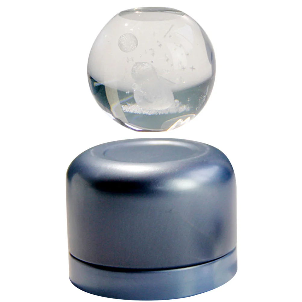 

Glass Crystal Sphere Bunny and Moon Design Crystal Ornament Glass Ball Decorative Stand for Home Living Room Bedroom Office
