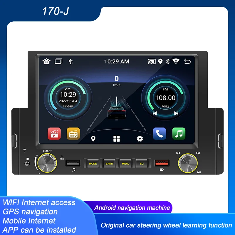 

BQCC 6.2 inch IPS screen car radio Android GPS navigation machine WIFI multimedia video player mobile phone interconnection