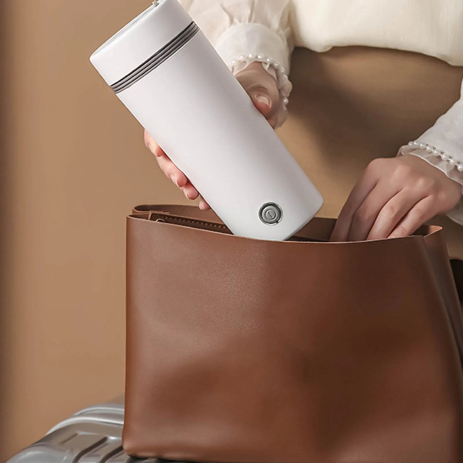 350ml caneca de viagem aquecida pequena portátil copo de aquecimento automático viagem chaleira elétrica fabricante de chá pessoal para viagens em casa