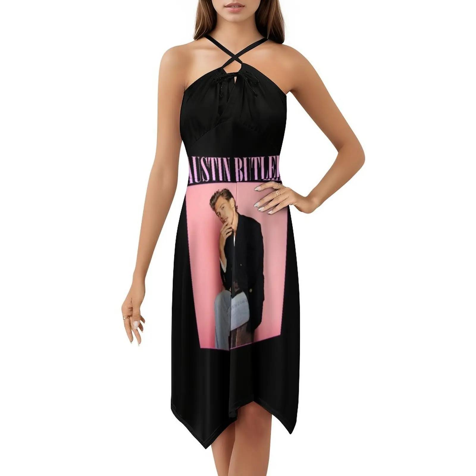 فستان أوستن بتلر Pnky Boy Preppy Style قصير للنساء على شكل حرف a فضفاض مناسب فستان يوم غير رسمي أوستن بتلر أوستن بتلر أوستن