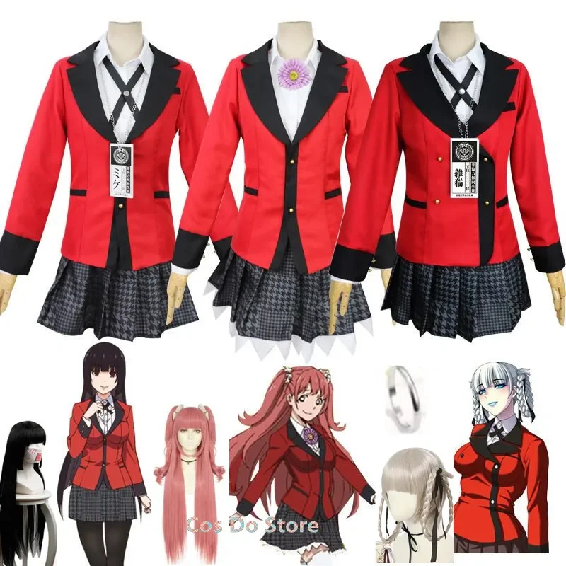 

Anime Kakegurui Yumeko Costume Kirari Momobami Uniform Cosplay Japanese School Girls Uniforms Suits