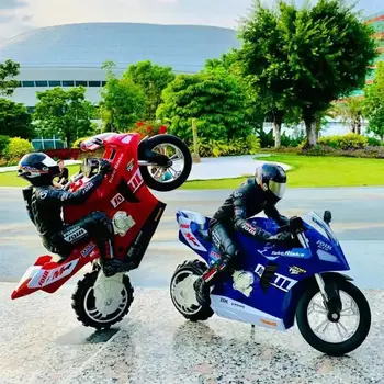 Moto RC 1/6, voiture RC auto-stable, course, drift, cascades, jouet électrique pour enfants 10 best sales Moto radiocommandée - №2