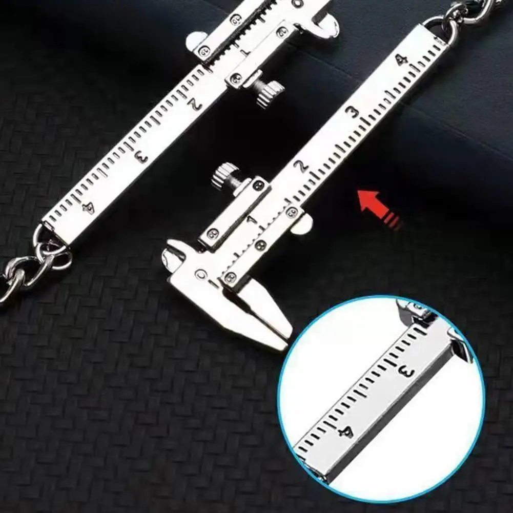 Mini Vernier Scale Jewelry Small Pendant Measuring Tool Household Portable Small Jade Jewelry Stationery Caliper Key Chain