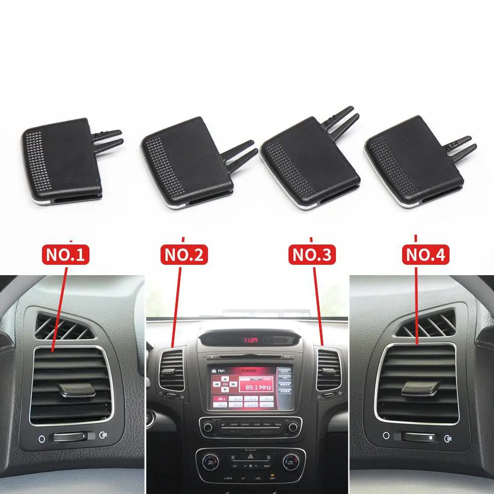 Car Front Air Conditioning A/C Air Vent Outlet Tab Air Conditioning Leaf Adjust Clip Repair Kit for Kia Sorento 2011-2018