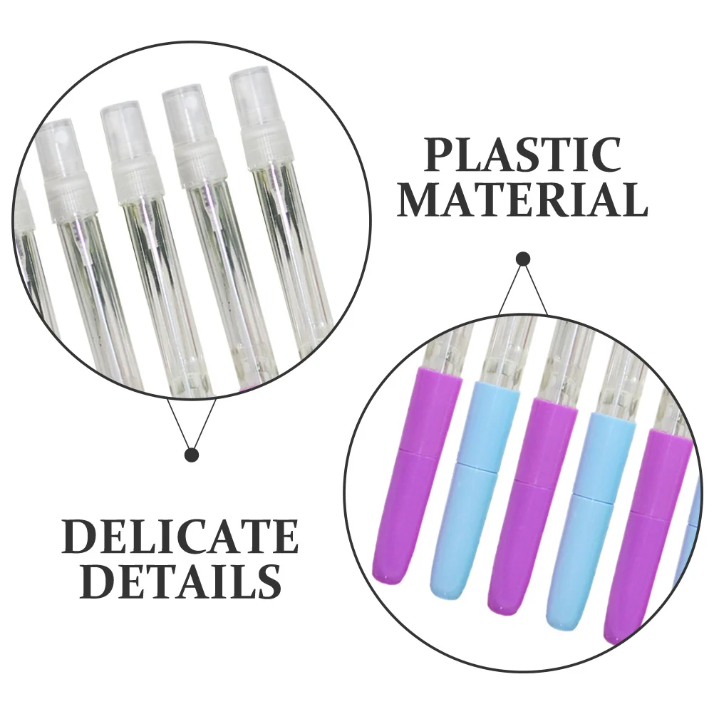 10Pcs Plastic Spray Pen Small Empty Bottle Refillable Perfume Hand Dispenser Portable Aromatherapy Travel Pen Sprayer