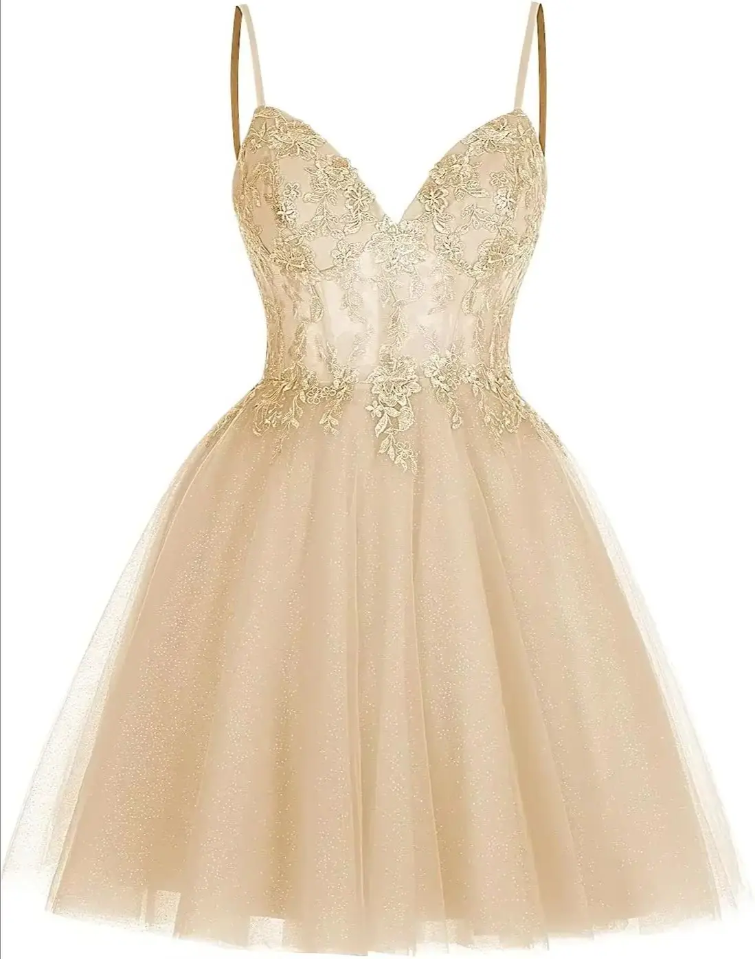 

Illusion Prom Dress Cocktail Party Gowns Bridesmaid Gown Pretty Short Lace Floral Homecoming Dresses for Teens Sparkly Tulle